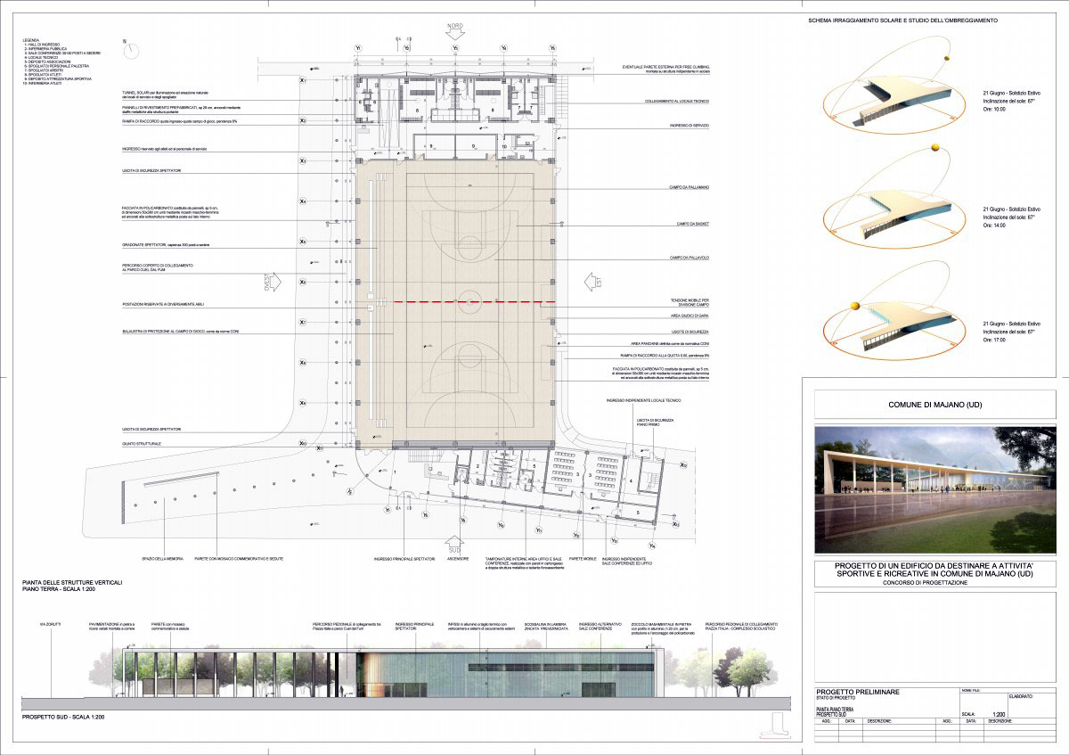 Concorso Di Progettazione Per La Realizzazione Di Un Edificio Denominato Sale Dello Sport Da Destinare Ad Attivita Sportive E Ricreative A Majano Studio Suraci