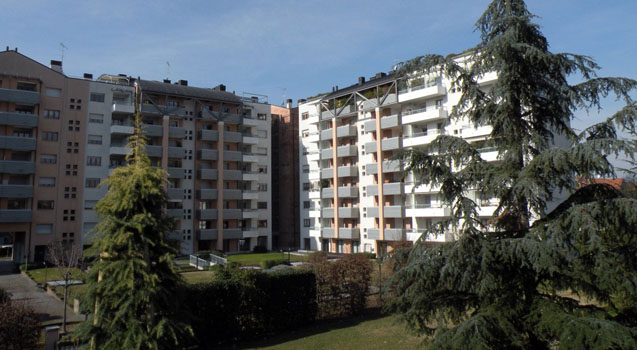 Edificio presso il parco Moretti in via Podgora a Udine